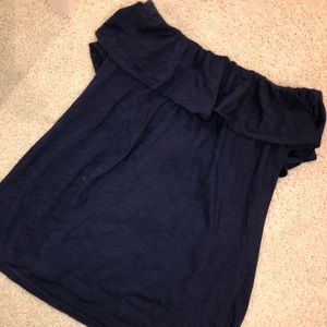 Navy lily Pulitzer strapless top